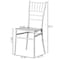 Fabulaxe Modern White Stackable Chiavari Dining Chair, White, 4PK QI004661.WT.4 - alternate 7